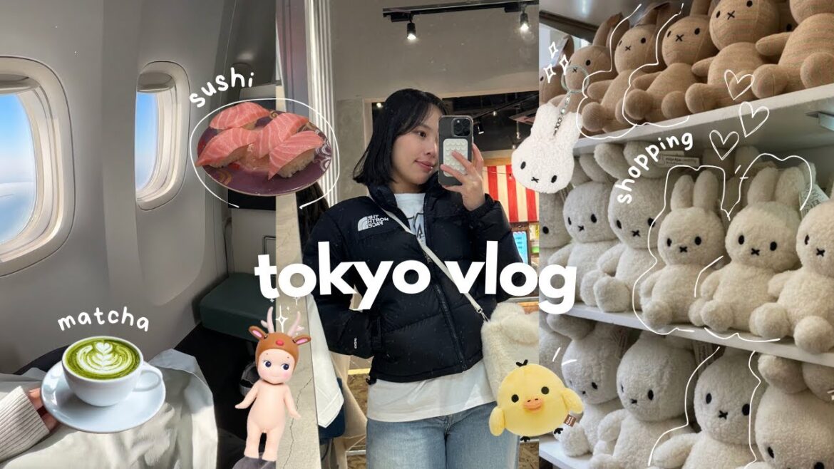 Exploring Tokyo vlog 🍥 miffy store, flying business class, sushi with friends, don quijote