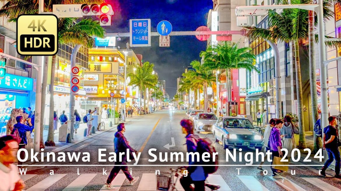 Japan - Okinawa Early Summer Night 2024 Walking Tour [4K/HDR]