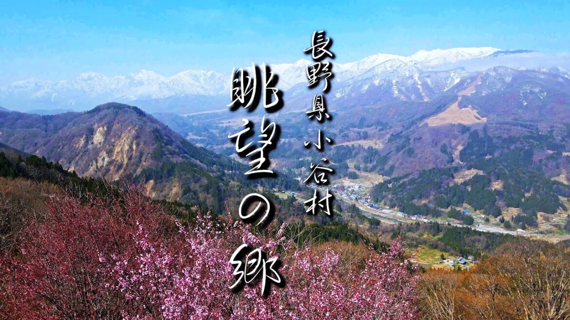 Nagano Prefecture Otari Village "Chobo no Sato".The scenery and sea of clouds seen from about 1000m.