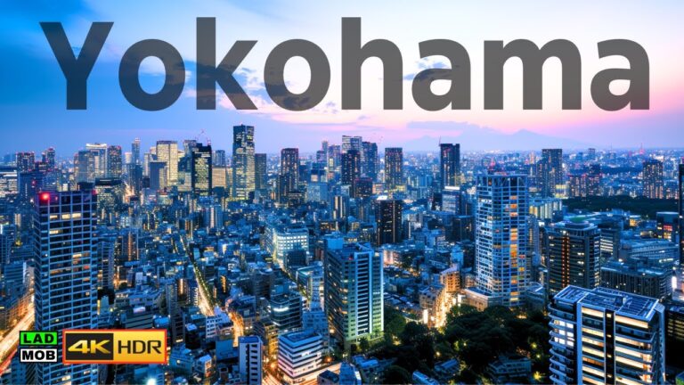 Yokohama Japan 4K HDR Walk of the City | From Day to Night