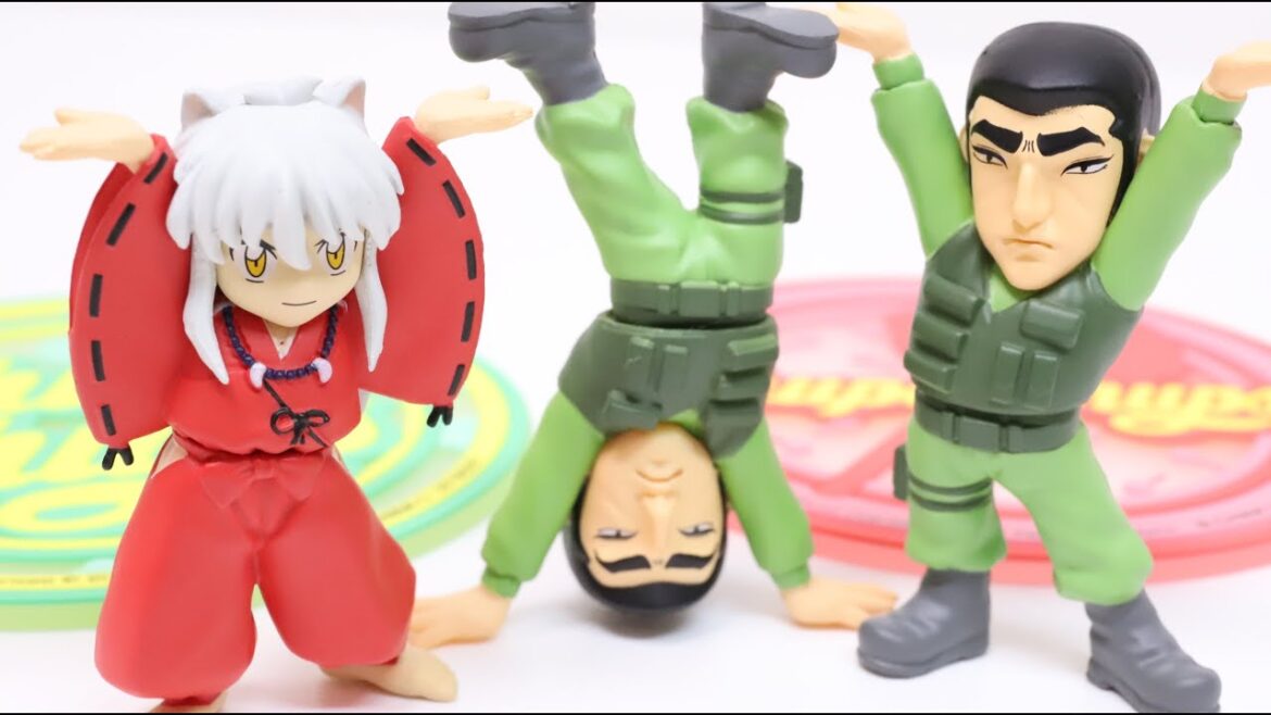 Golgo 13 and InuYasha Pen Holder and Chupa Chups Coaster Capsule Toy Gacha