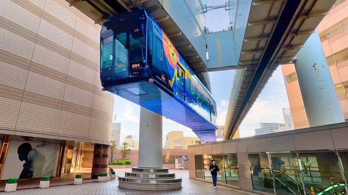 Ride the Thrilling Upside-Down Train in Chiba 😱 Like a Roller Coaster!
