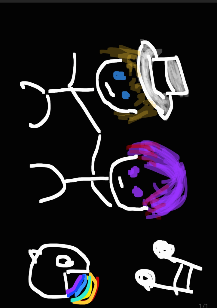 Fanart: Luca and Uki holding hands and Dancing Tango