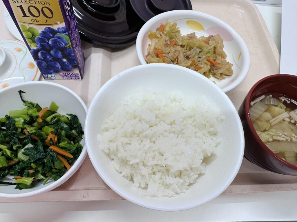 Japanese hospital meals