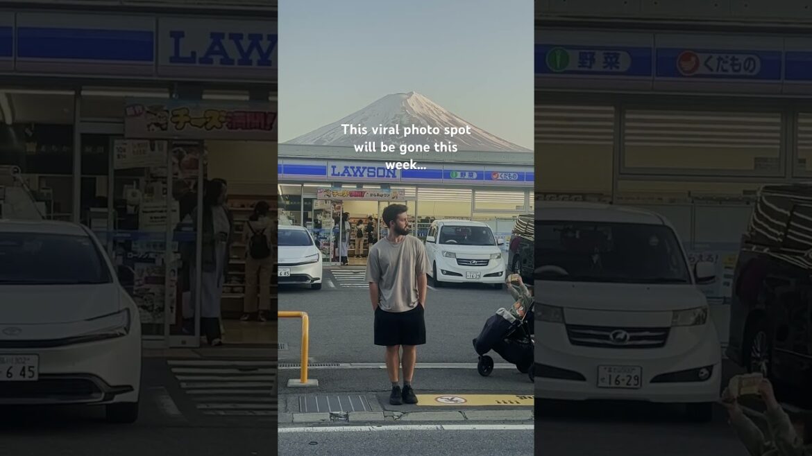 This week, the viral Lawson Mount Fuji photo spot will be gone forever.. #fuji #japan #viral