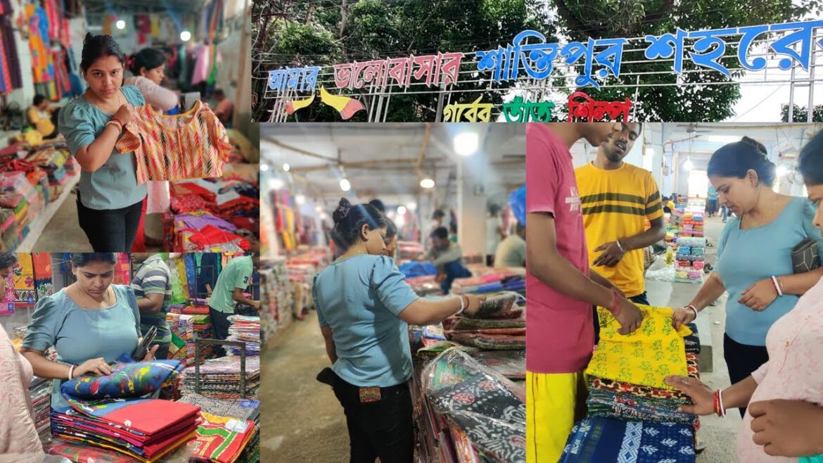 Shantipur e Saree Whole Sale Market || Saree Wholesale Market || Shantipur Tant Saree Wholesale
