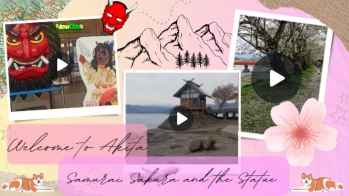 The travel tales of Akita- Samurai, Sakura, Statue of Tatsuko, 11/47 Prefecture, Japan tales