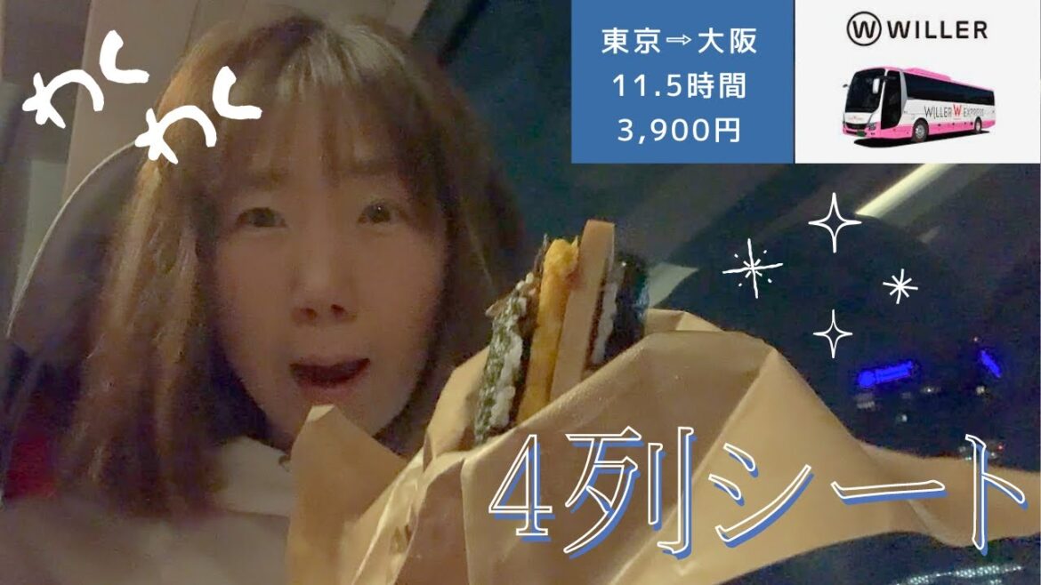 東京↔︎大阪【格安バス】初めて一人で夜行バスに乗ったよ