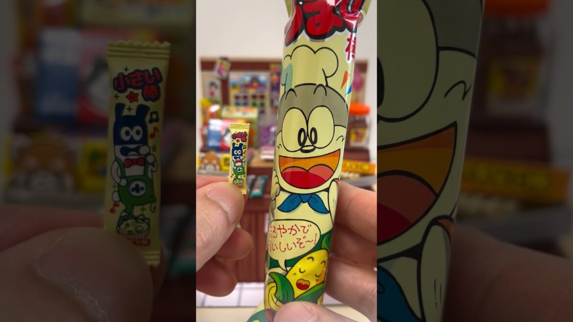 Miniature and Real Japanese Candy Umaibo Corn Snack #shorts
