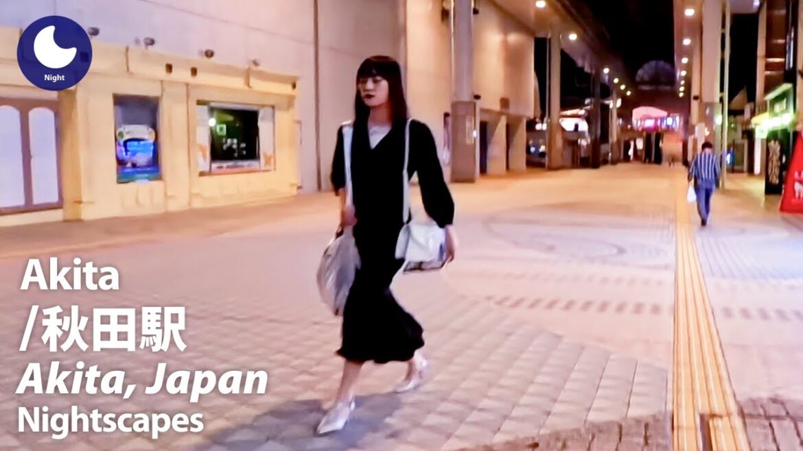 ⁴ᴷ Akita: Akita Station (秋田県: 秋田駅) - Japan Walking Tour (May, 2024)