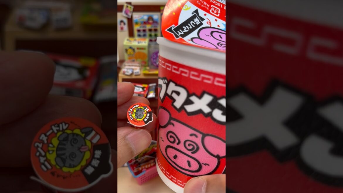 Miniature and Real Japanese Candy and Snacks Butamen Cup Noodles #shorts Miniature and Real Japanese Candy and Snacks Butamen Cup Noodles #shorts