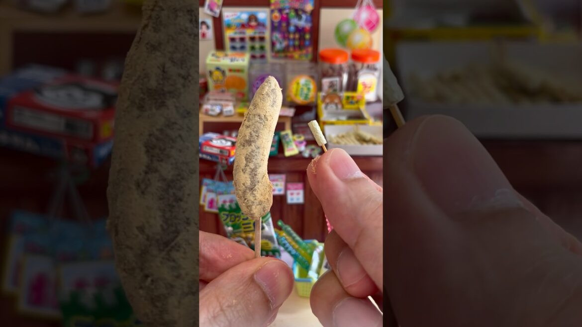 Miniature and Real Japanese Candy Soybean Flour Stick #shorts