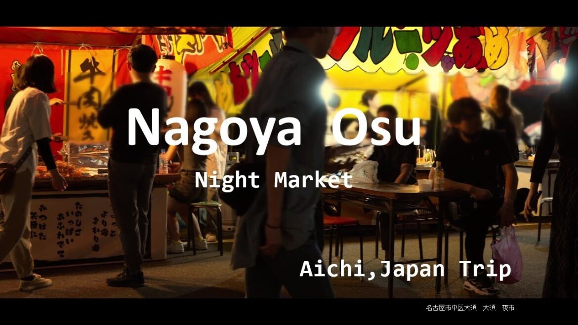 【Japan Trip】NAGOYA,Aichi,Japan／trip vlog/Osu at night ／night market scene／4K