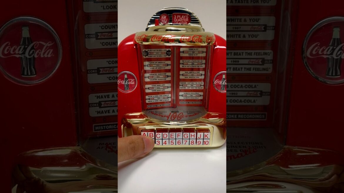 Coca Cola Tabletop Jukebox Collectable Musical Bank It's The Real Thing #shorts