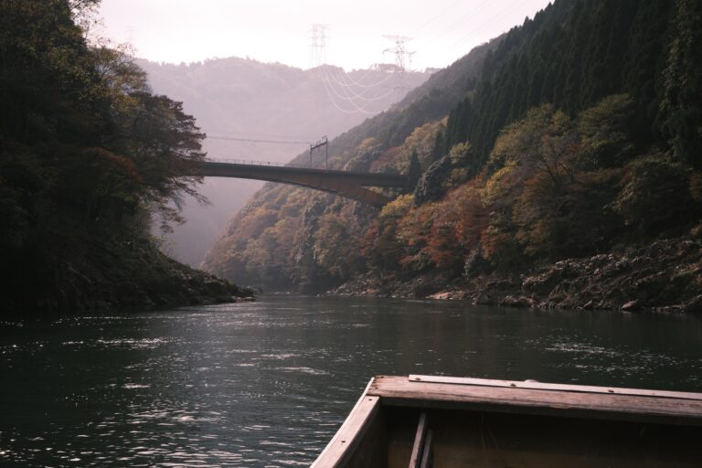 Floating down the Katsura river, between Kameoka and Arashiyama