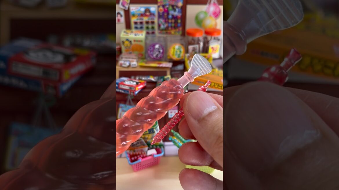 Miniature and Real Japanese Candy Spiral Fruit Jelly Strawberry Flavor #shorts