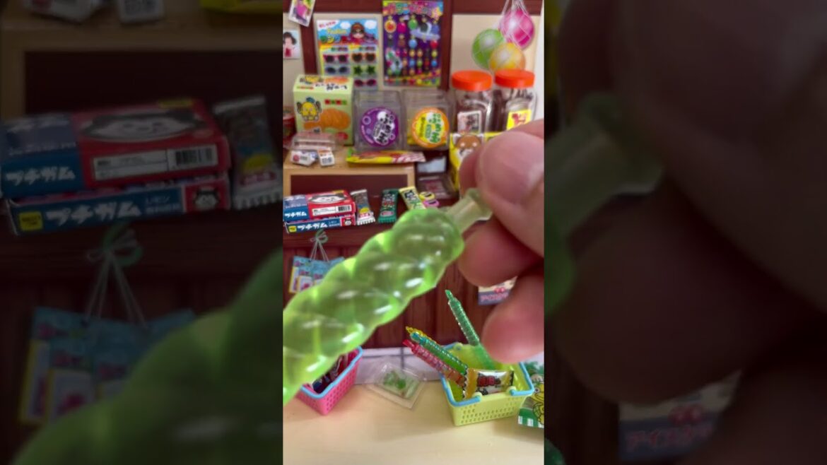 Miniature and Real Japanese Candy Spiral Fruit Jelly Melon Flavor #shorts