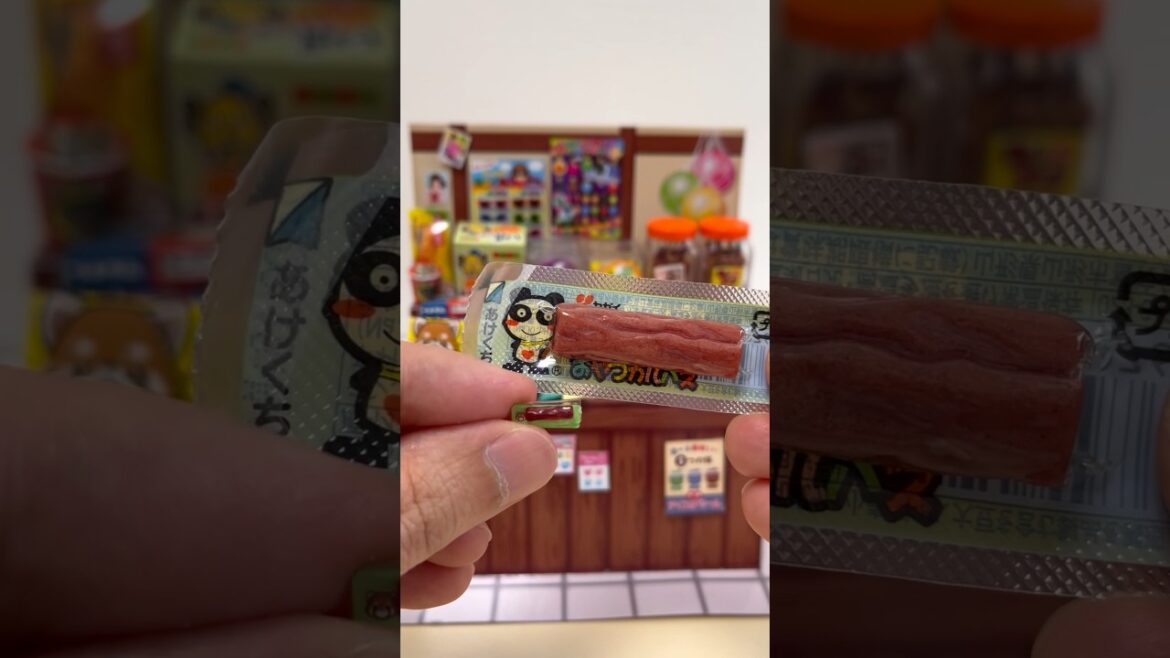 Miniature and Real Japanese Candy Mini Salami #shorts