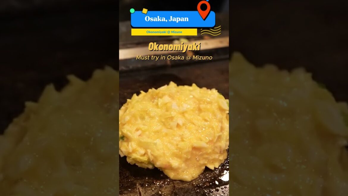Okonomiyaki (Savoury Pancake) must try in Osaka #Japan #Osaka #okonomiyaki #pancake #streetfood