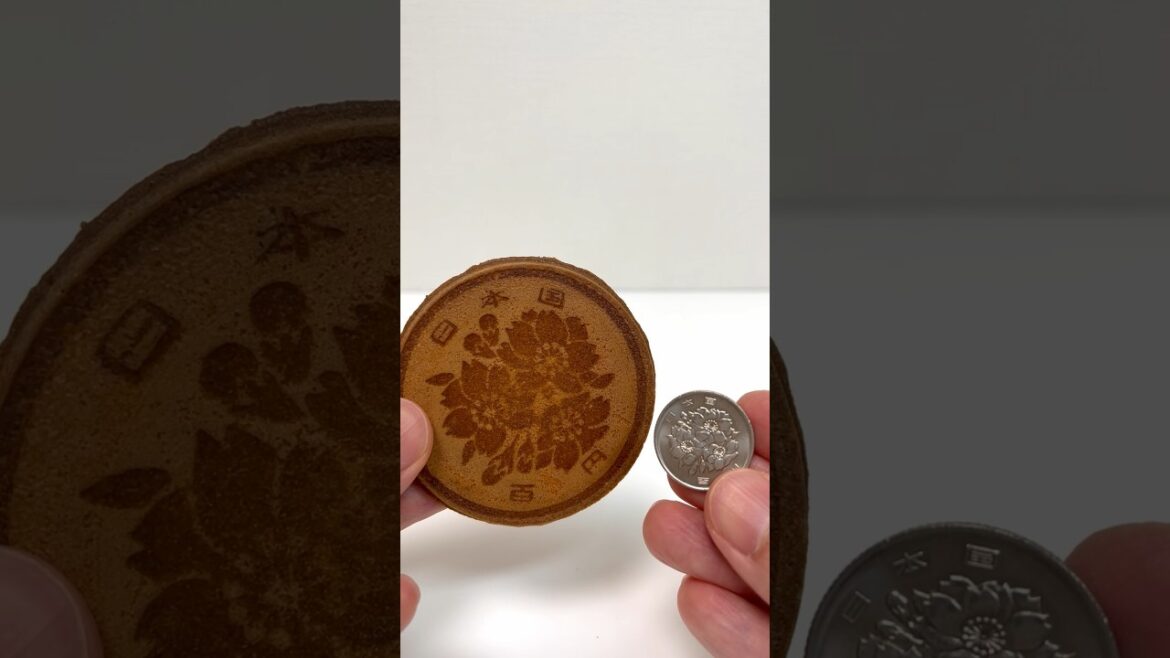 Japanese Coin Sweet Senbei Rice Cracker #shorts