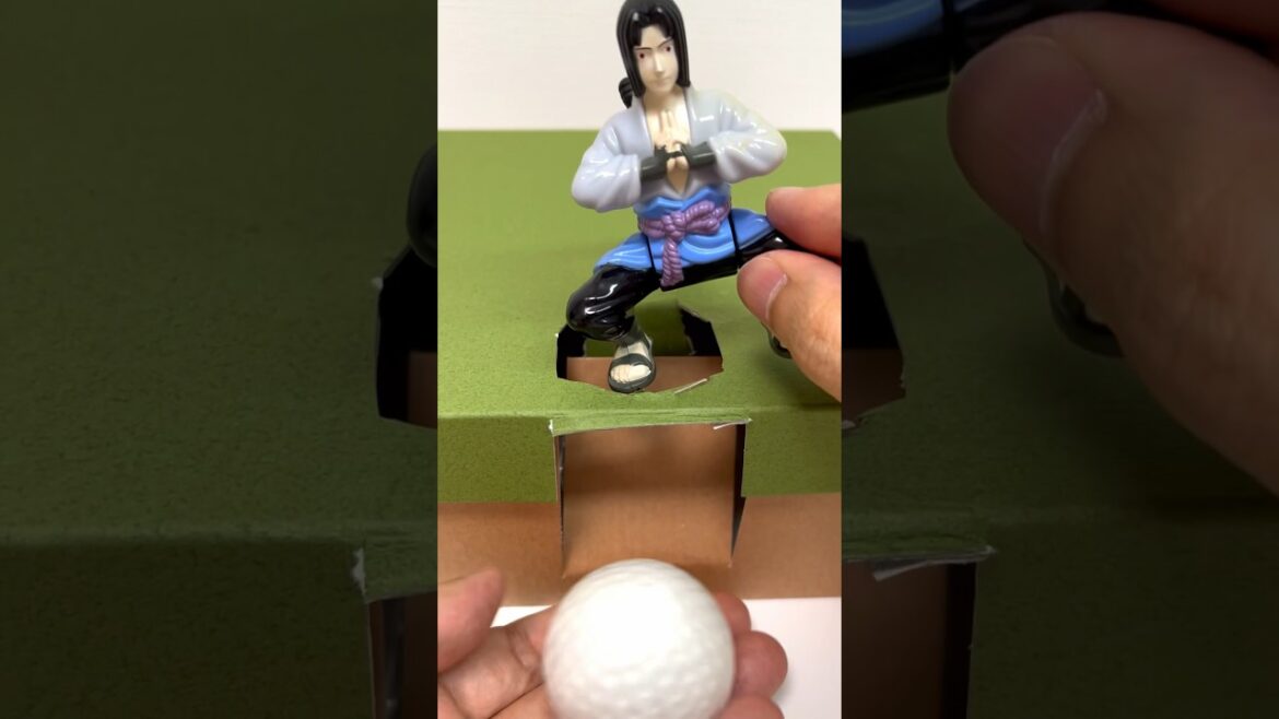 Interesting Japanese Sweets Golf Ball Monaka with Ninja #shorts Interesting Japanese Sweets Golf Ball Monaka with Ninja #shorts