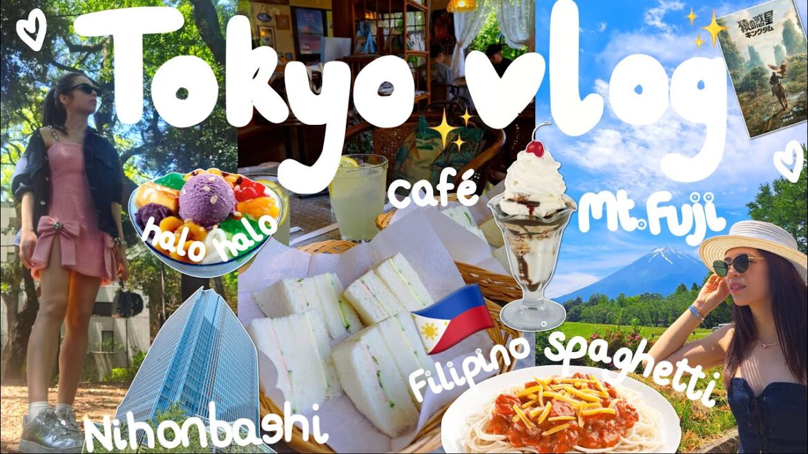 japan vlog 🍝Filipino food (halo halo, pancit, spaghetti) living in Tokyo, Kawaguchiko day trip, cafe