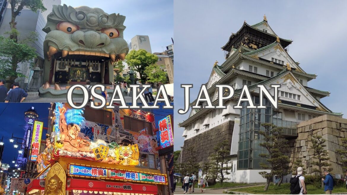 [4K] THE MAIN TOURIST SPOTS OF OSAKA JAPAN, NAMBA YASAKA SHRINE, OSAKA CASTLE, DOTONBORI, SHINSEKAI