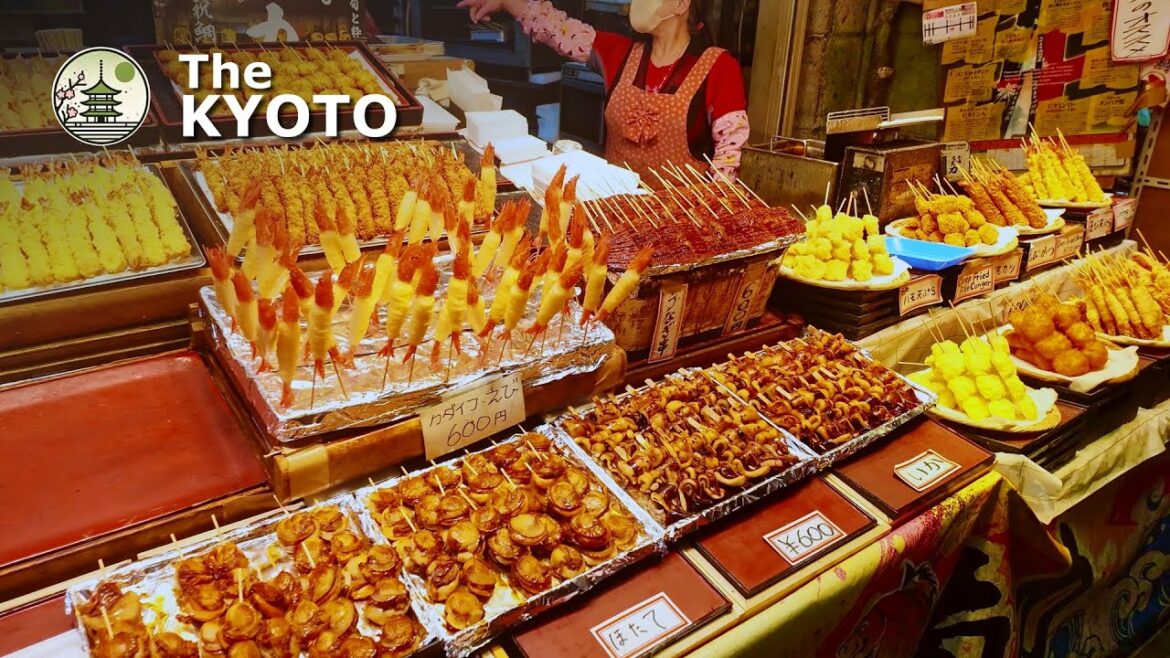 【4K】Nishiki Market Walking Tour in Kyoto, Japan