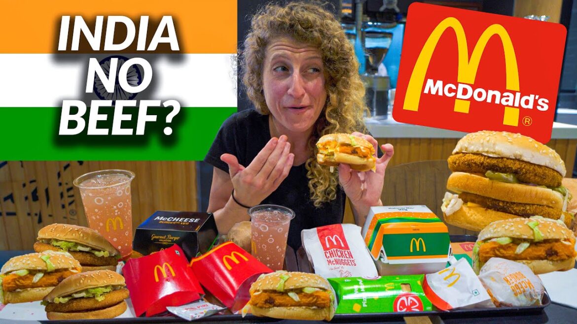 INDIAN VEGETARIAN Feast at McDonald's in Mumbai, India! TRYING FAST FOOD IN INDIA + VEG INDIAN FOOD