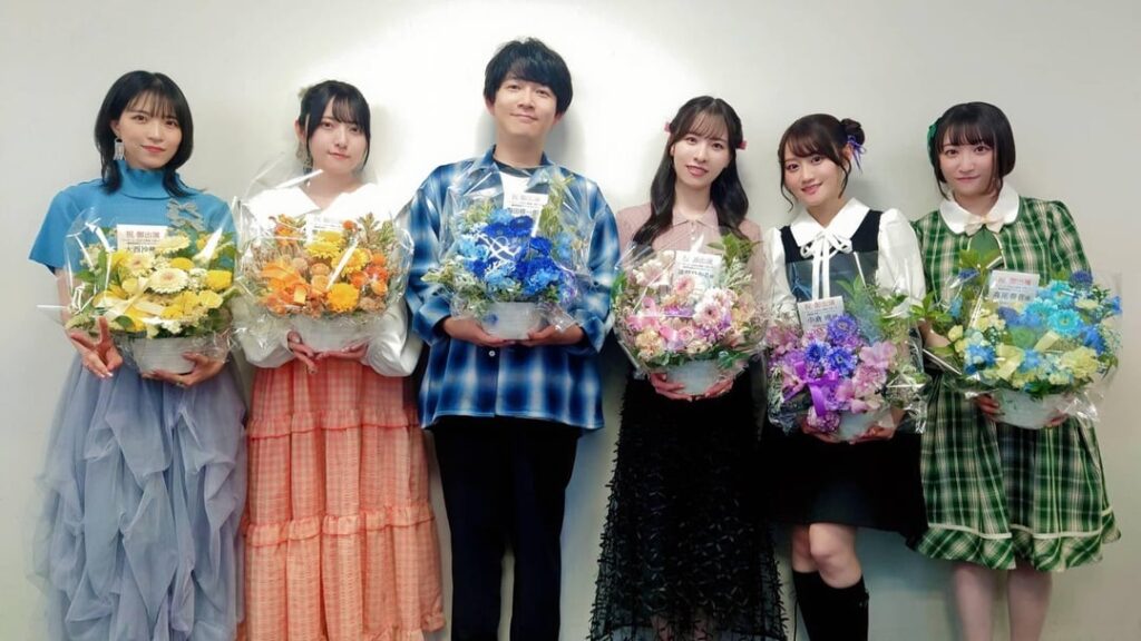 Toono Hikaru, Umeda Shuuichirou, Oonishi Saori, Ogura Yui, Tamegai Hana and Takao Kanon at the One Room, Hiatari Futsuu, Tenshi-tsuki final episode event
