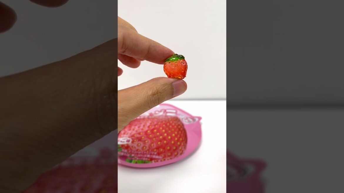 Peeling Gummy Candy Strawberry #shorts