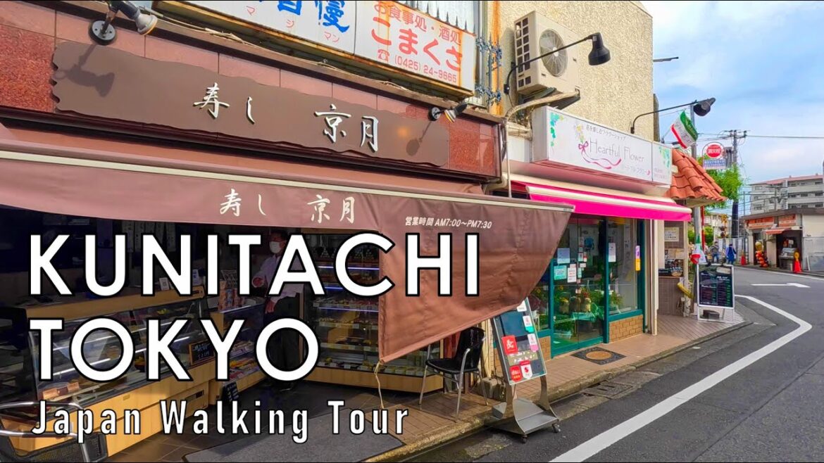 Japan walking tour in Tokyo Kunitachi 4K 60fps