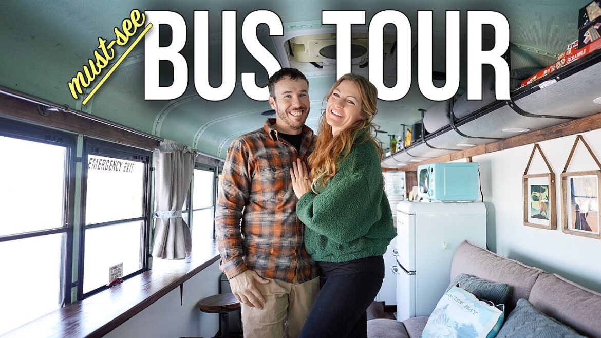 Spending the Night in A School Bus Conversion // Skoolie Tour