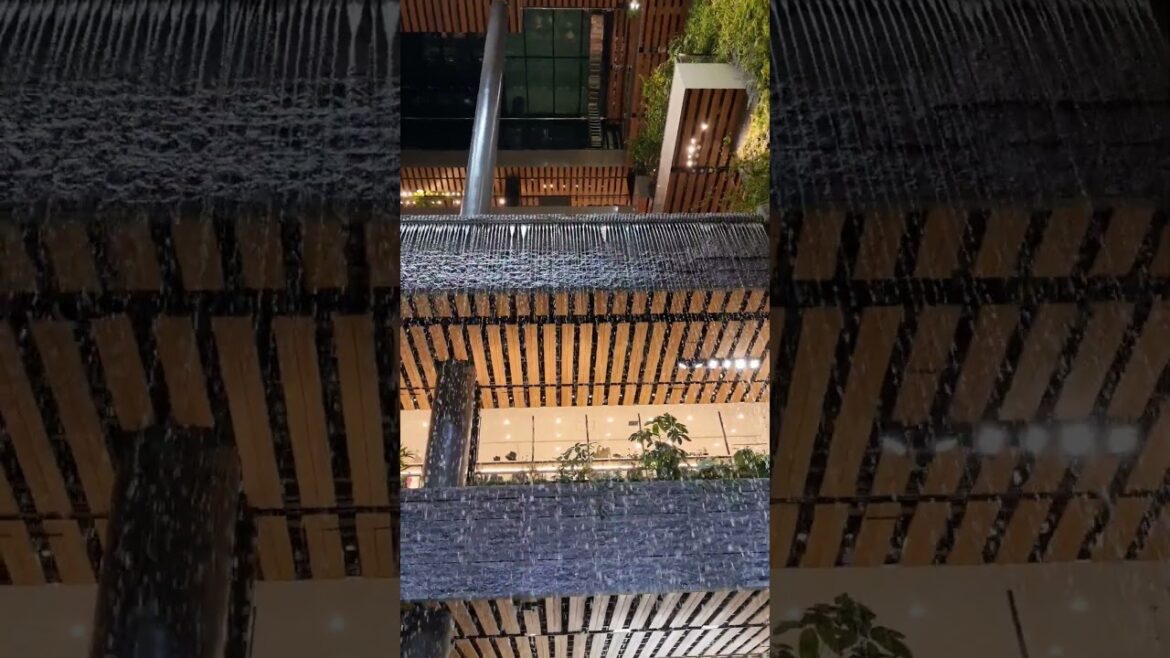 waterfall inside kumamoto train station #travel #japan  #waterfall