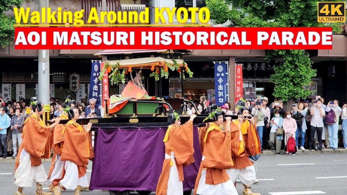 Walking Around Kyoto❗AOI MATSURI HISTORICAL PARADE around Shimogamo Shrine & Imperial Palace JAPAN