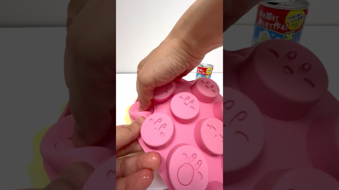 Melon Ice Candy Bar Syrup with Kirby Ice Mold #shorts