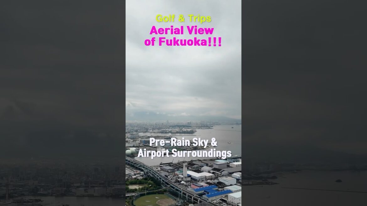 Golf Trip to Japan; Pre-Rain Sky and Sea, Views Before Arriving at Fukuoka#shorts #golf #travel