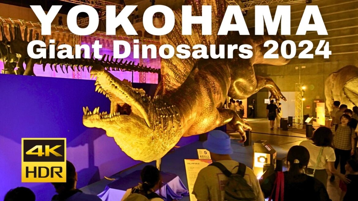 【4K HDR🇯🇵】"Giant Dinosaurs 2024" opens July 13 in Yokohama, Japan!