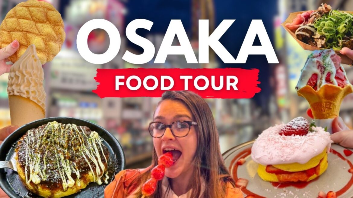 Eating all the BEST FOOD in Osaka Japan | OSAKA FOOD TOUR