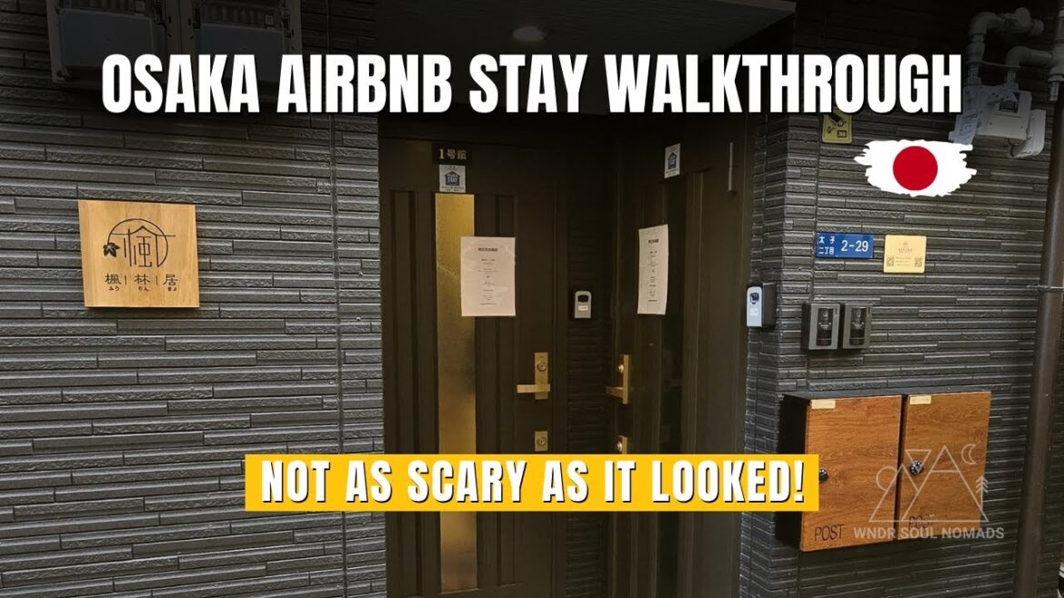 Japanese Airbnb Stay Apartment Walkthrough Tour | Osaka Japan | Not as scary as it looked!