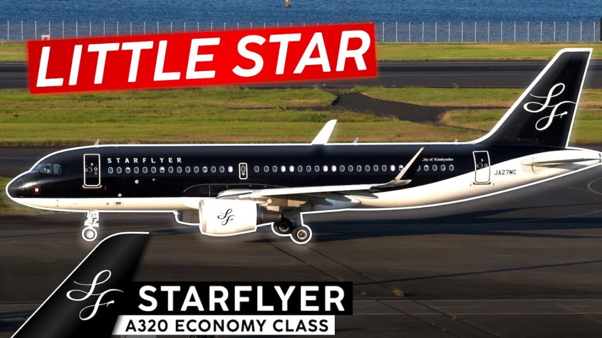 Japan's Budget Premium · STARFLYER A320 ECONOMY CLASS 🇯🇵 Tokyo ✈ Fukuoka 🇯🇵 All Dressed in Black!