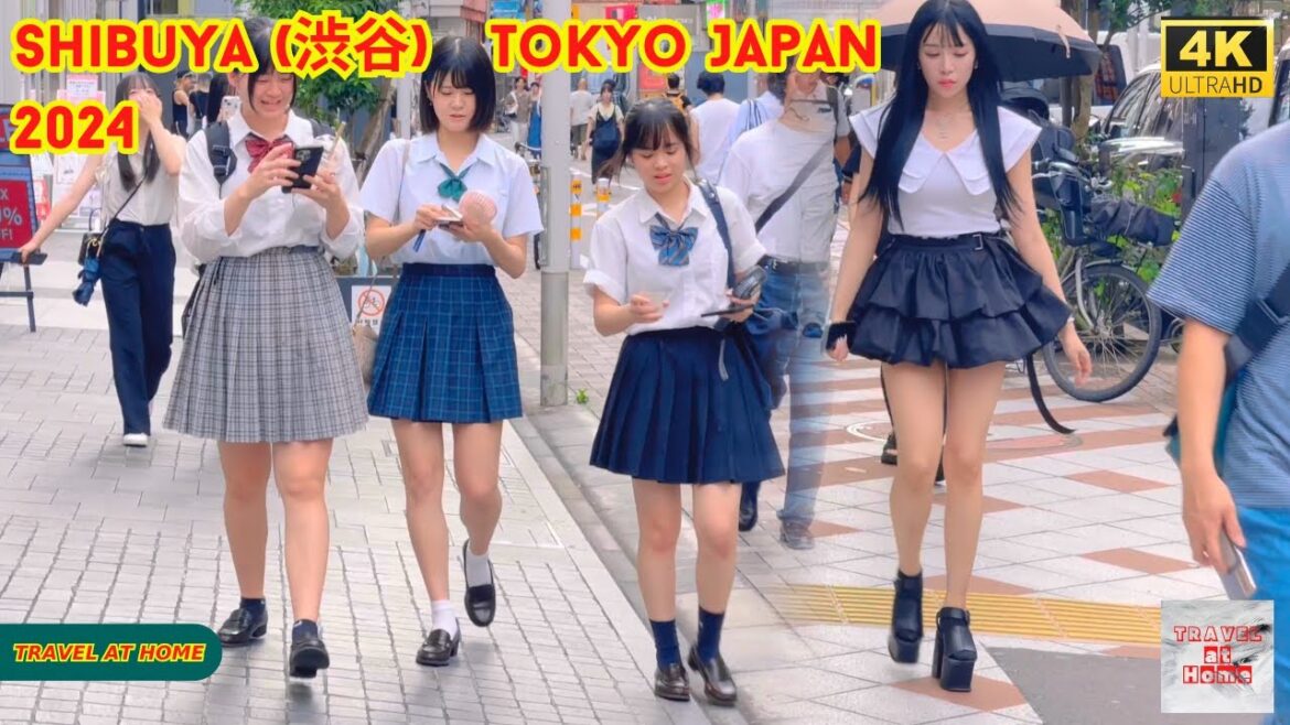 4k hdr Japan travel 2024 | Walk in Shibuya (渋谷) Tokyo Japan |  Relaxing Natural City ambience