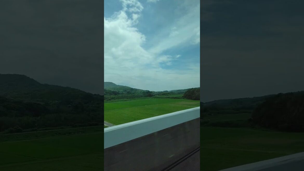 Inside Japanese Shinkansen speeding through rural Japan Inside Japanese Shinkansen speeding through rural Japan