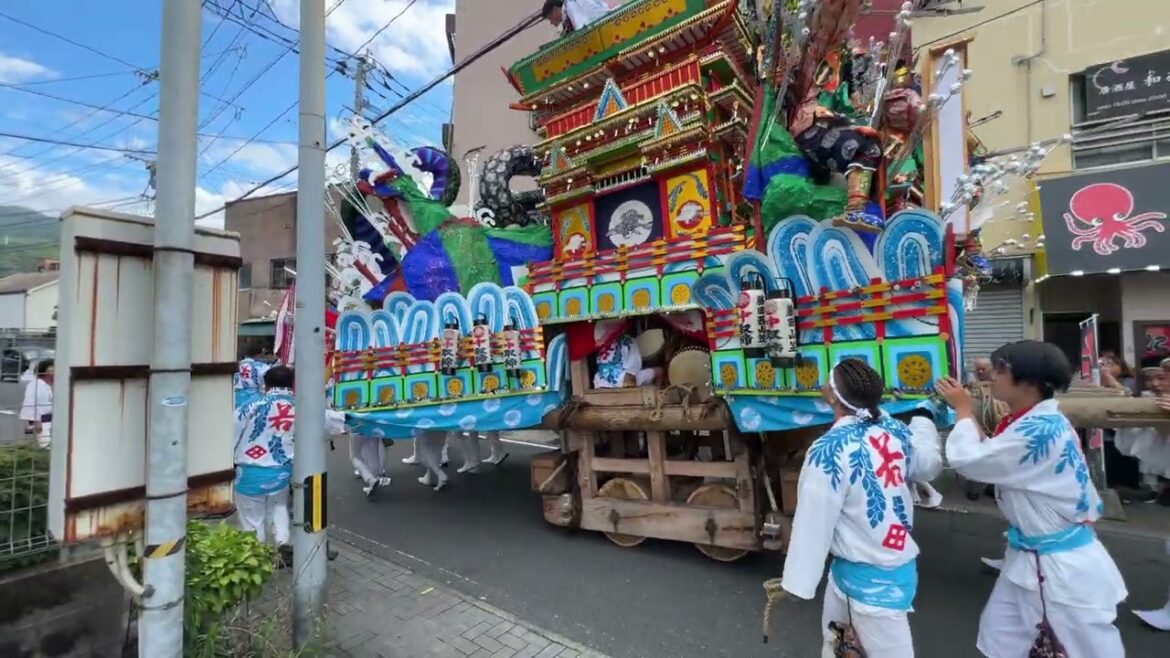 黒崎祇園　藤田西　前夜祭　2024 Kurosaki Gion, festival, sightseeing tour, Fukuoka, Japan