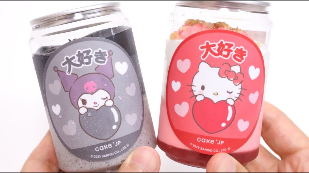 Hello Kitty & Kuromi Canned Cake and Sanrio Characters Rubber Coaster Gacha Flat Gashapon