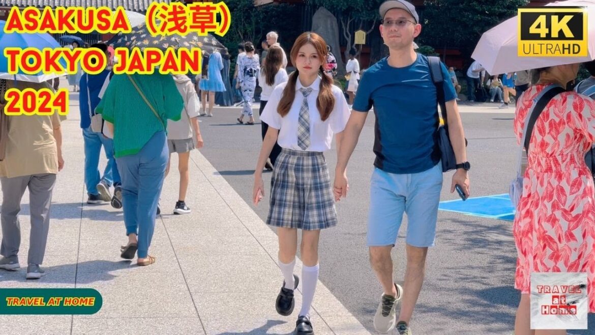 4k hdr japan travel 2024 | Walk in Asakusa（浅草）Tokyo japan |  Sumida River Fireworks Festival 2024