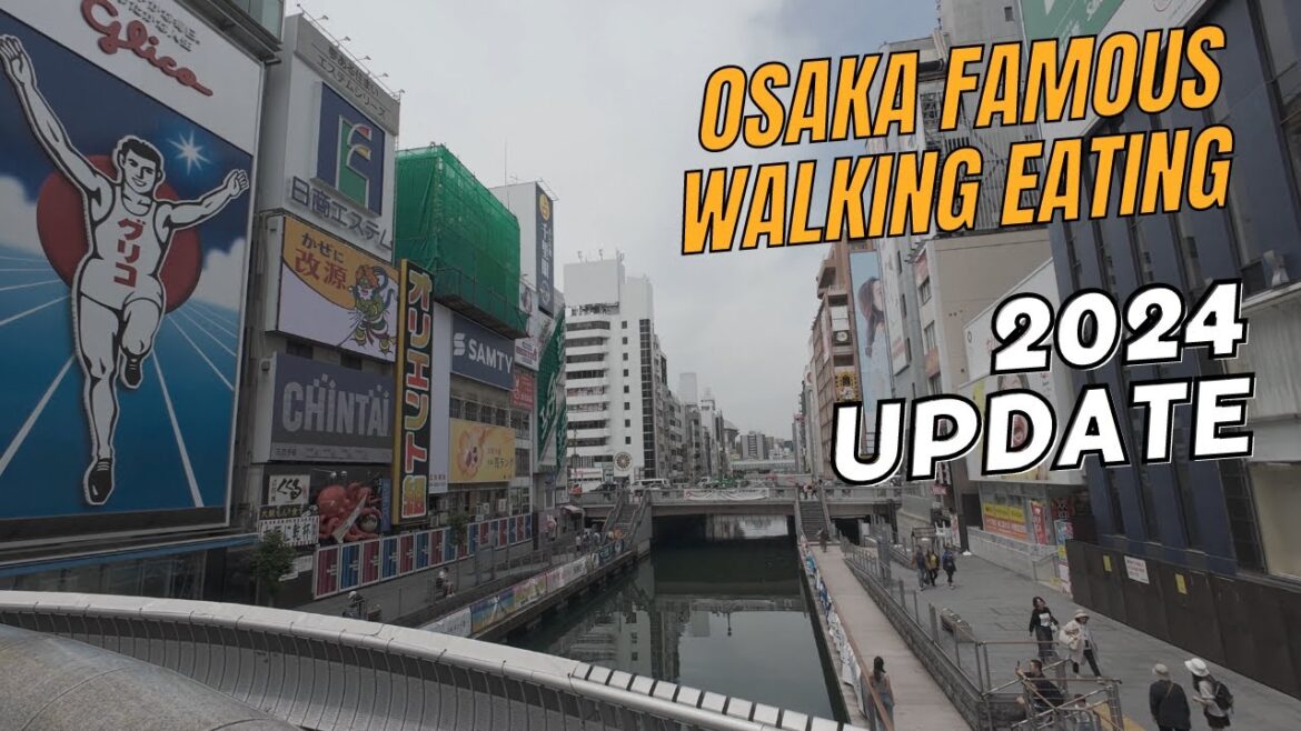 Osaka Japan Popular Walking Tour at Dotonburi Downtown Area ท่องเที่ยวโดตงโบริ โอซาก้า อาหารอร่อย 4K