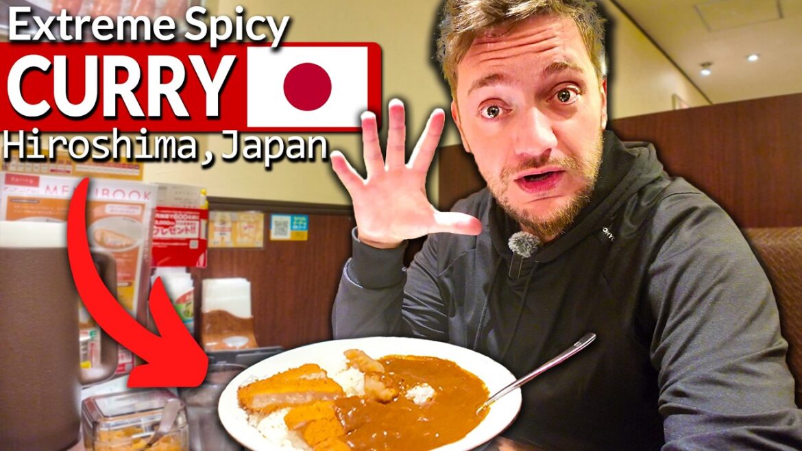 German Husband Tries SPICY JAPANESE CURRY in Hiroshima, Japan! *mistake*
