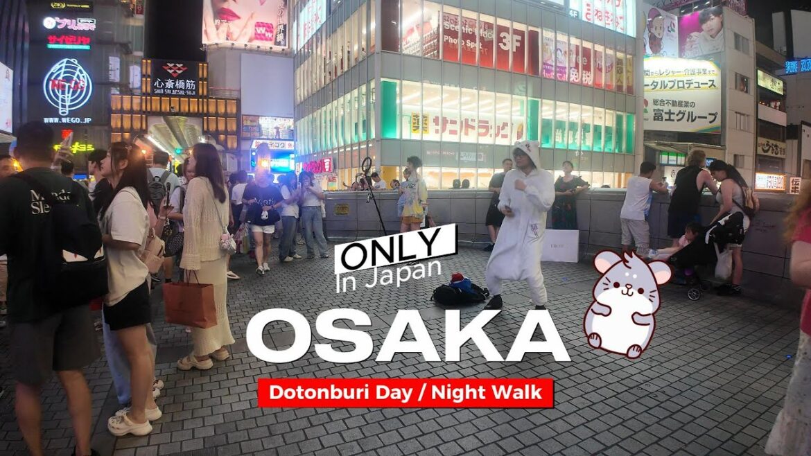 🇯🇵 OSAKA, JAPAN 4K WALKING TOUR - Dotonbori District Day Walk & Night Life City Walk