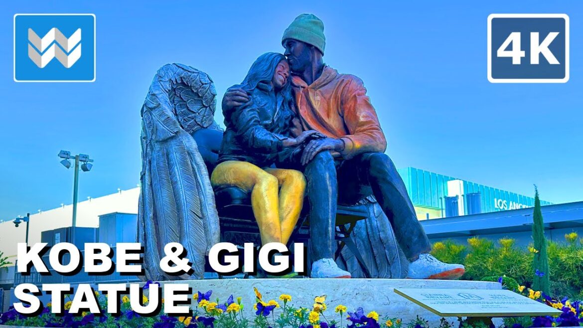 [4K] Kobe & Gianna Gigi Bryant Statue Unveil | Crypto.com Arena (Staples Center) 8-2-24 Walking Tour